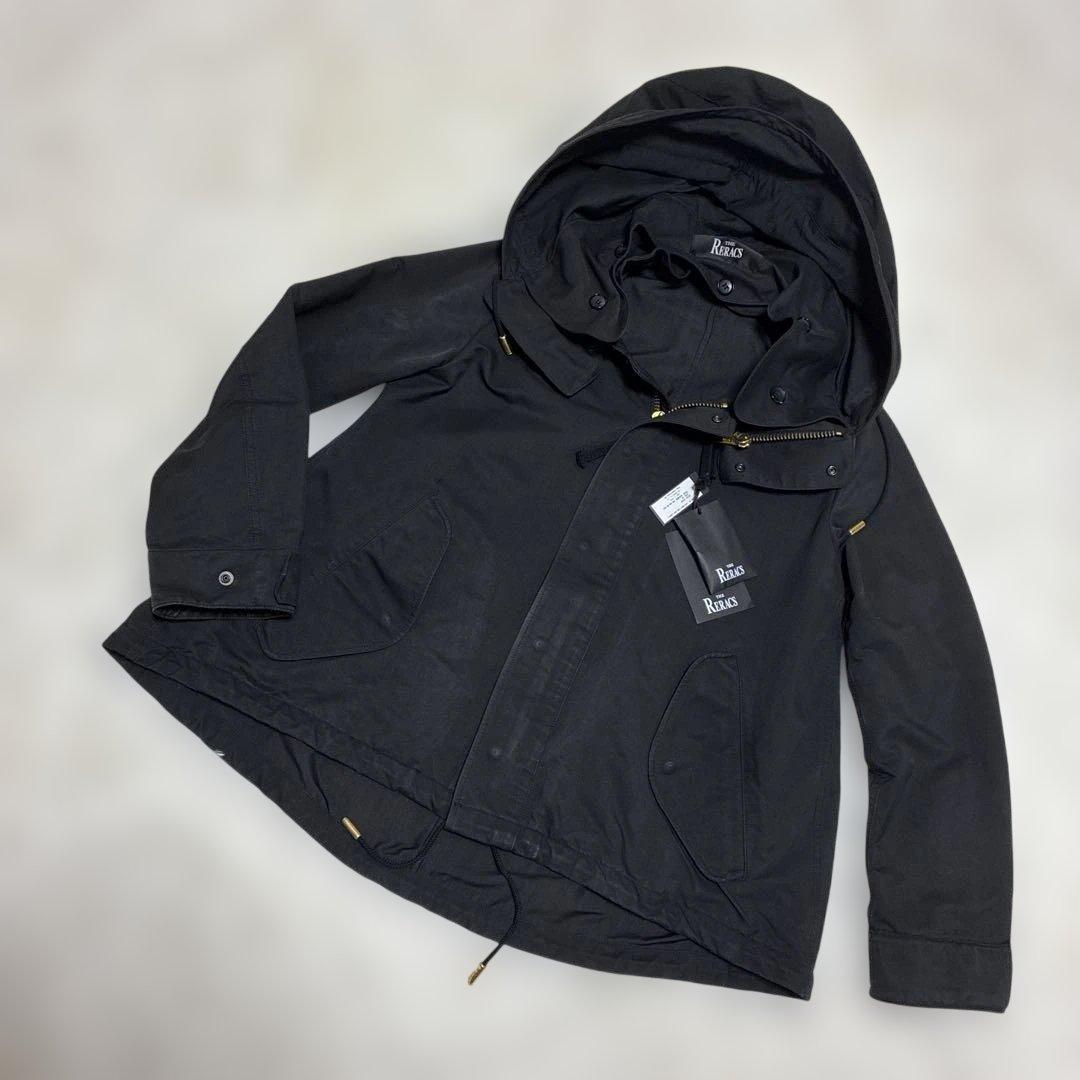 ザリラクスthe reracsワイヤー入りフードジャケット　ブラックサイズ40 中古・古着通販】THE RERACS (ザ リラクス) フーデッドジャケット