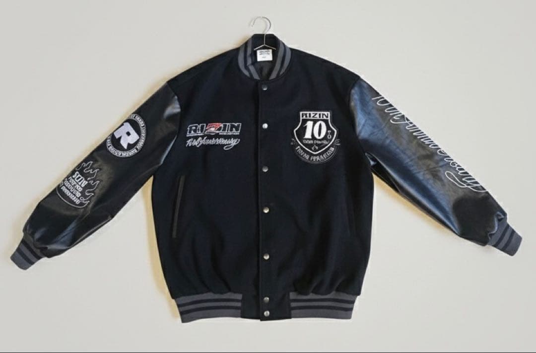 非売品】RIZIN 10周年記念スタジャン（ブラック） - メルカリ
