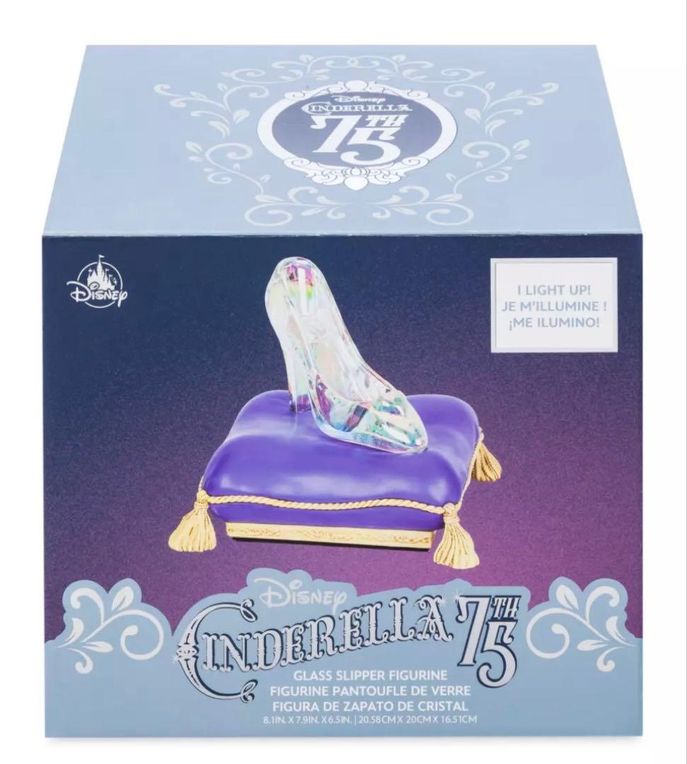 ディズニーストア シンデレラ 75周年 ライトアップ フィギュア ガラス