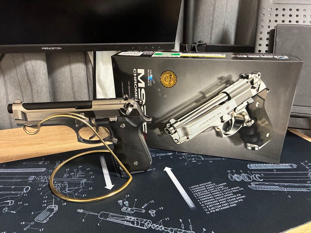 東京マルイ M92Fクロームステンレス 美品 M92F ミリタリークロームステンレス