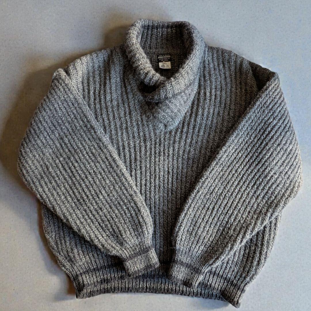 70s ブルックスブラザーズ アイルランド製 黒タグ セーター ウール XL