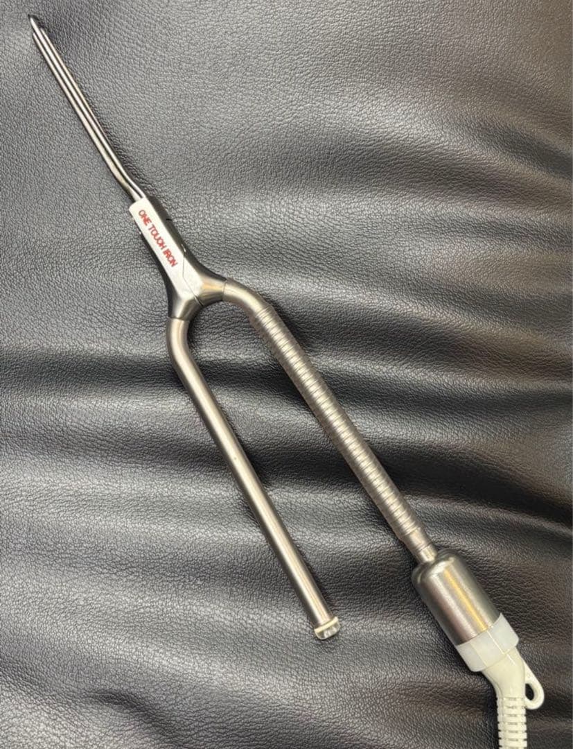 ニチリ ワンタッチ2ミリセラミック丸アイロン日理 理容アイロン/レンツ