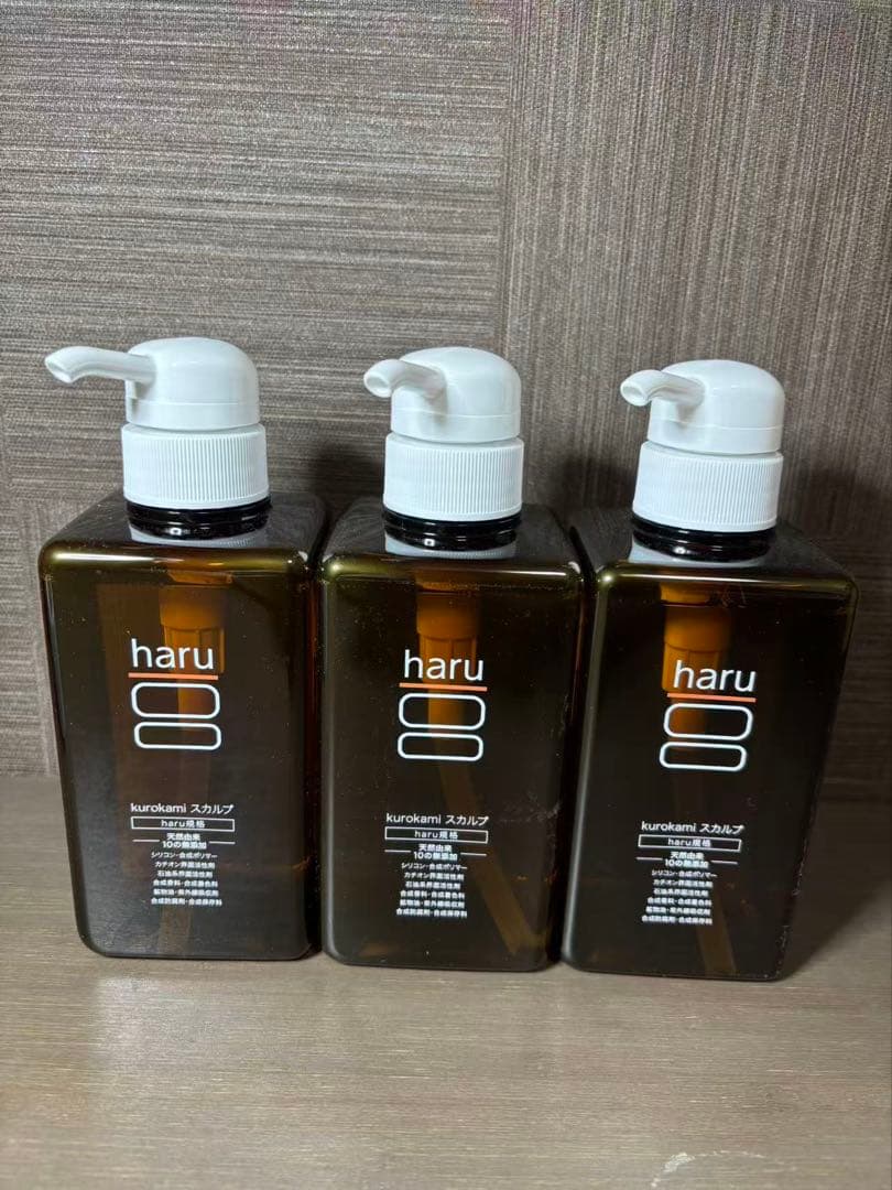 ⭐︎新品　haru Kurokami Scalp シャンプー 400mL 3本 kurokamiスカルプ（オリジナル）｜【公式】haru オンラインショップ