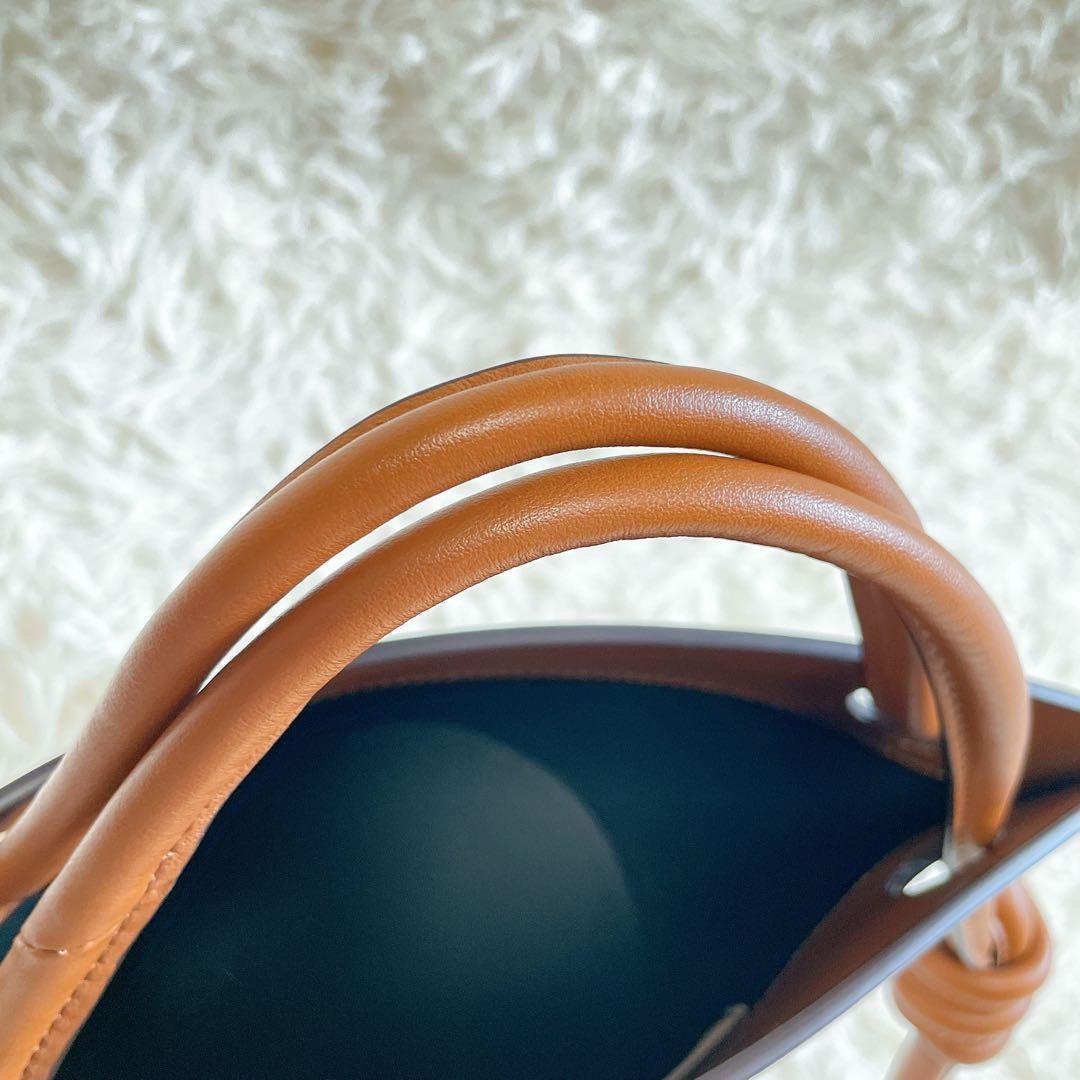 美品✨オルセット CORDAバケットバッグ ノット 牛革 巾着袋付き バイ