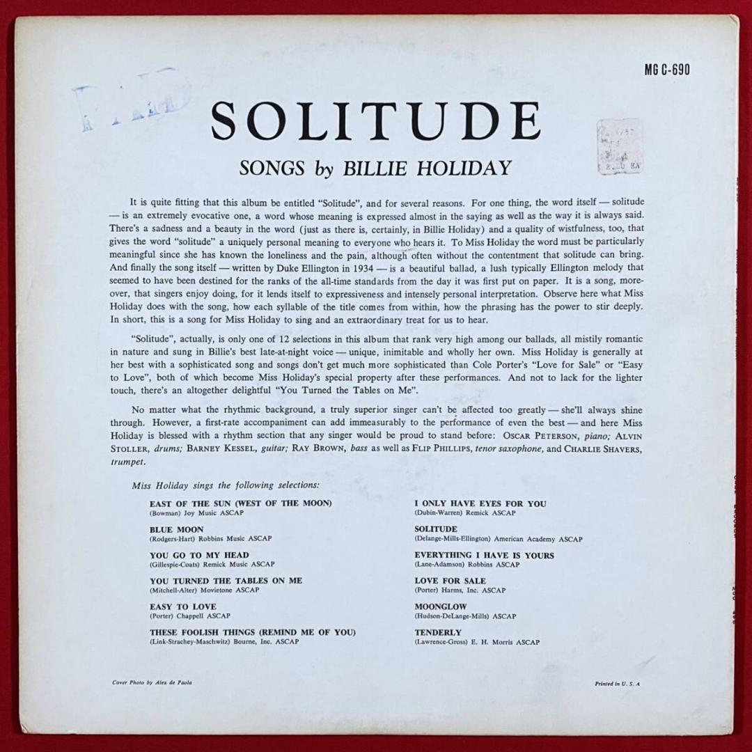 ☆至高の逸品【USオリジナル／MONO／深溝】 ビリー・ホリデイ