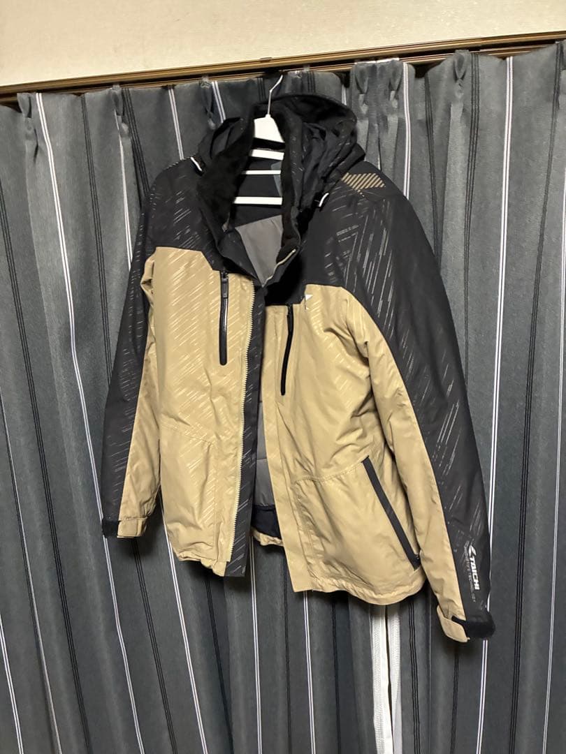 RSJ717 RS タイチ モトレック ウィンターパーカー Lサイズ　黒ベージュ RSJ717 RS タイチ モトレック ウィンターパーカー Lサイズ 黒ベージュ