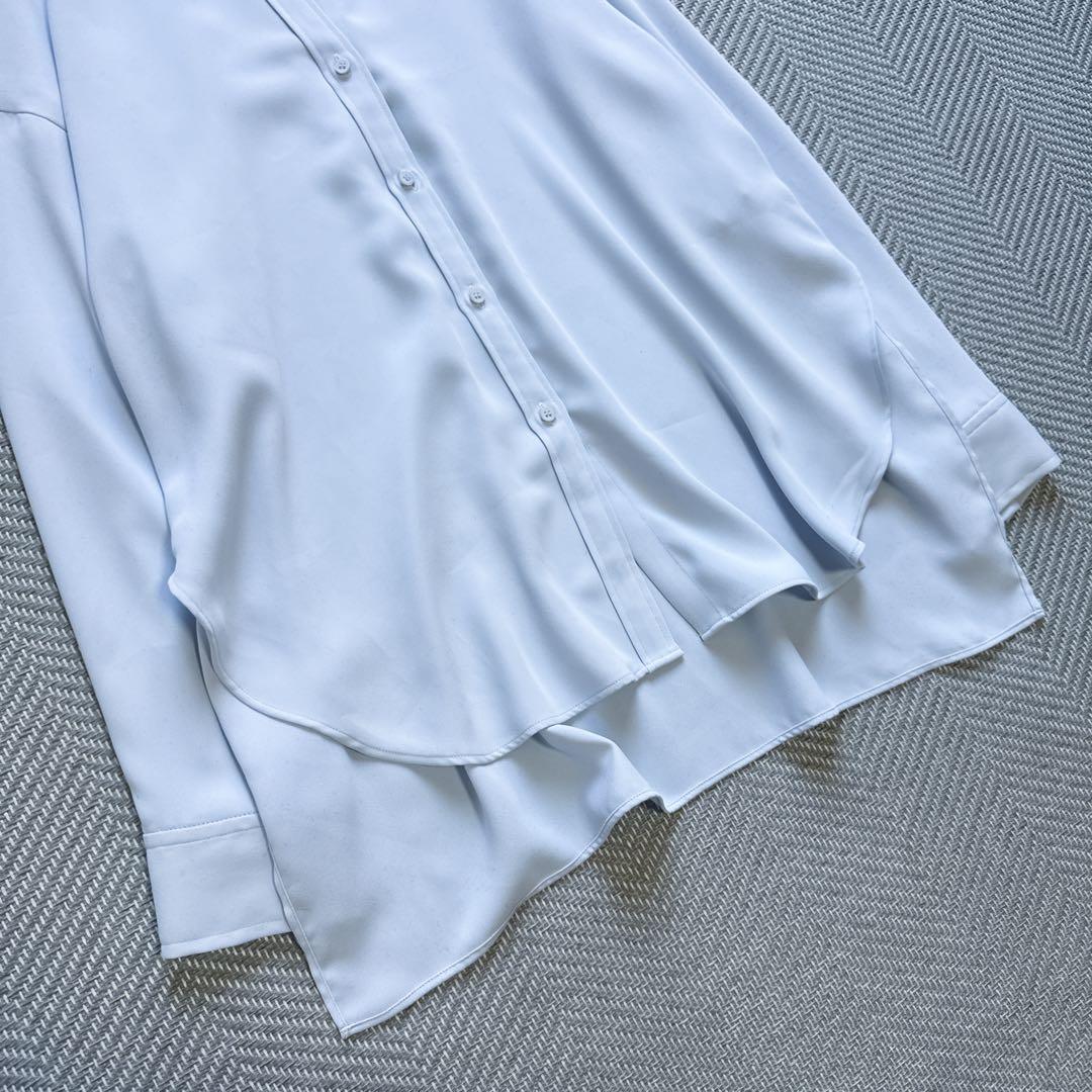 極美品 ノーブル Noble シーズンカラープレーンシャツ サックスブルー