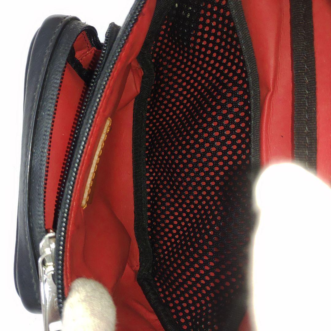 美品】フェンディ ウエストポーチ ボディバッグ レザー×PVC FF柄 黒