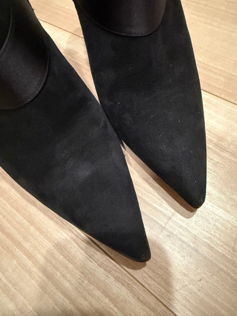 MANOLO BLAHNIK ハンギシスエード アンクルブーツ 37 MANOLO BLAHNIK