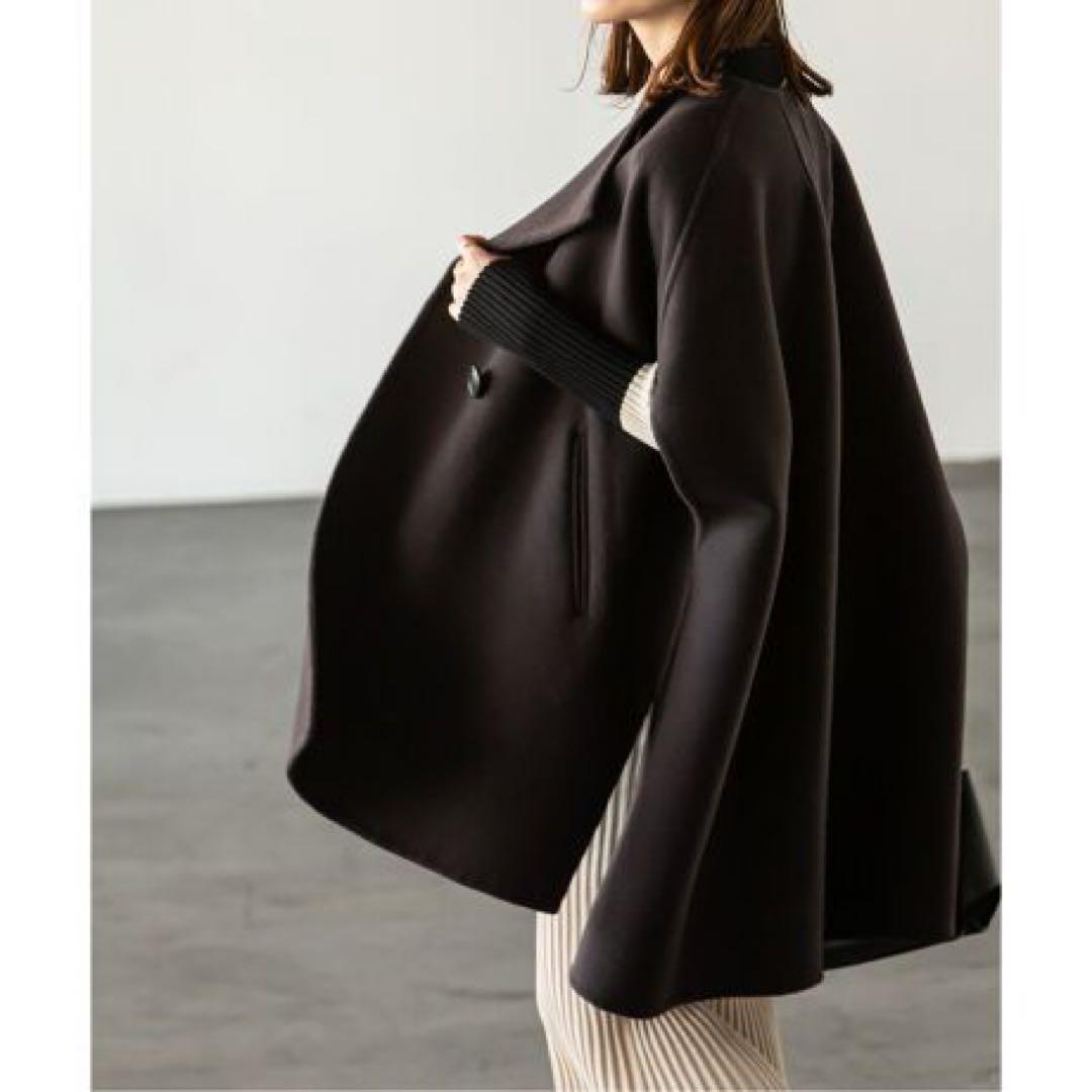 美品】Noble ノーブル MTRリバーポンチョジレ カシミヤ混 ウール