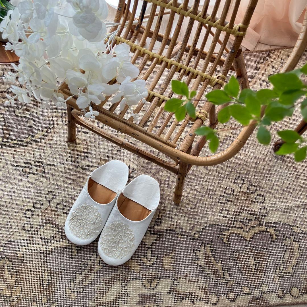 3m超ロング／76×297 グレー メダリオンランナー トルコヴィンテージラグ