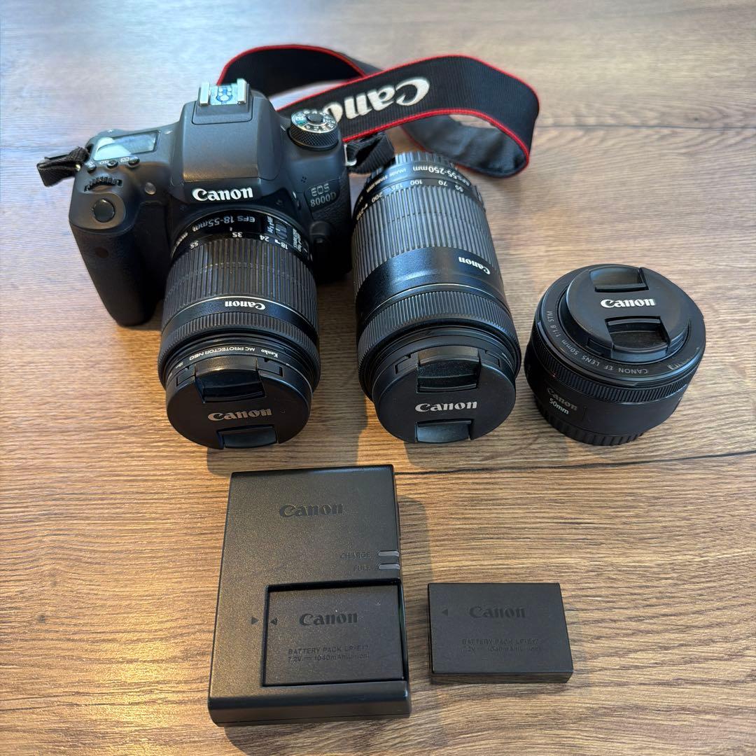 ココ様専用【お値下げ】Canon EOS 8000D 本体レンズ3本セット - メルカリ