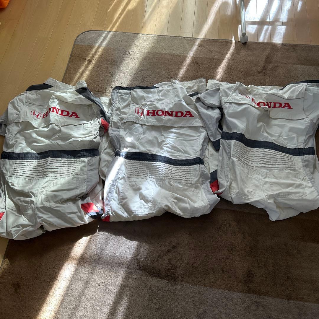 HONDA ツナギ　夏服　3着セット 3着セット】 つなぎ 作業着 半袖 メッシュ 業務用 衣装 イベント 春 夏