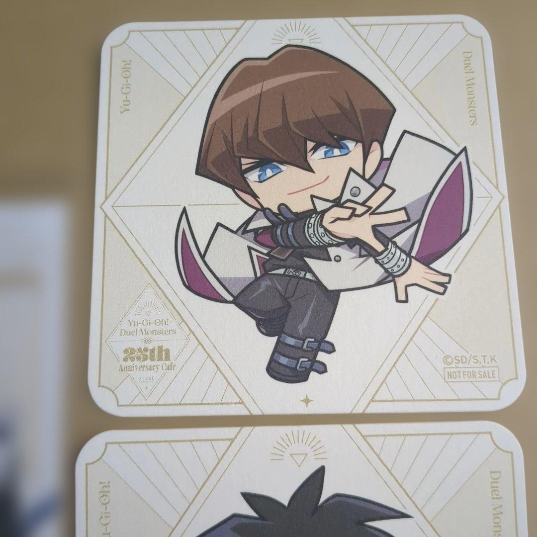 遊戯王 BLANC 海馬瀬人 モクバ コラボカフェ ブロマイド コースター