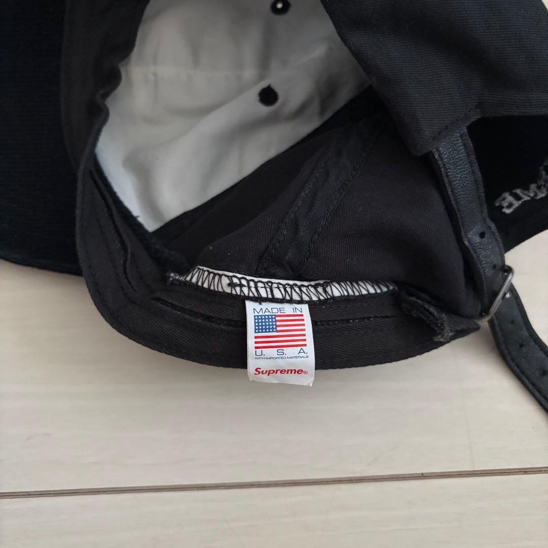 《美品》supreme キャップ　黒　2-Tone S Logo 6-Panel