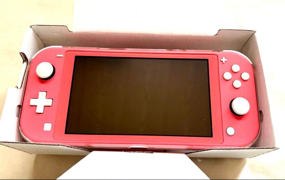 Nintendo】Switch Lite コーラル/電源ケーブル・ケース付き - Nintendo