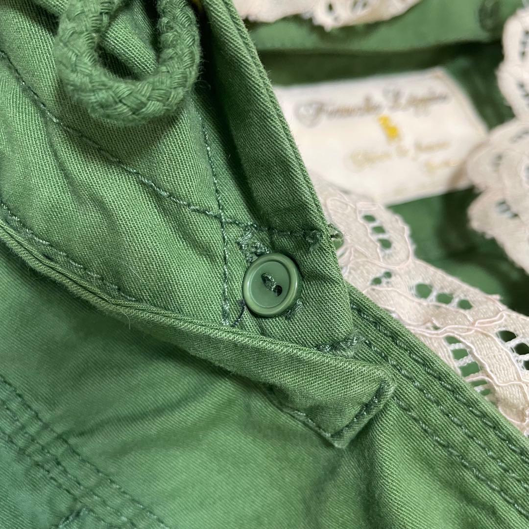 franche lippee ♡ワンピースコート レース フード 取外可 金釦