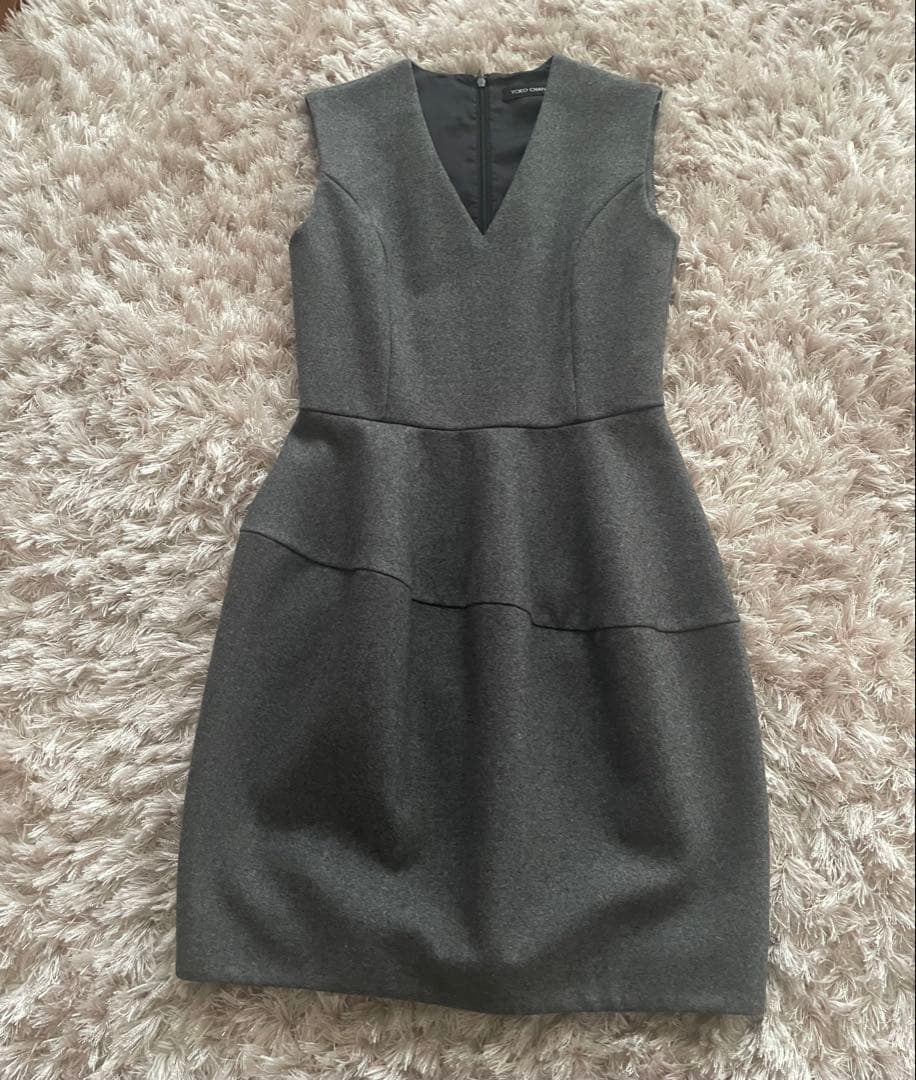 YOKO CHAN ノースリーブワンピース 38◆グレー 美品】YOKO CHAN ウールノースリーブワンピース グレー 36 S - メルカリ