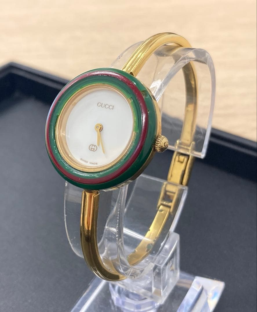 GUCCI　チェンジベゼル　ゴールドバングルウォッチ◇ GUCCI ゴールド 腕時計 チェンジベゼル付き 楽天市場】【中古】｜GUCCI