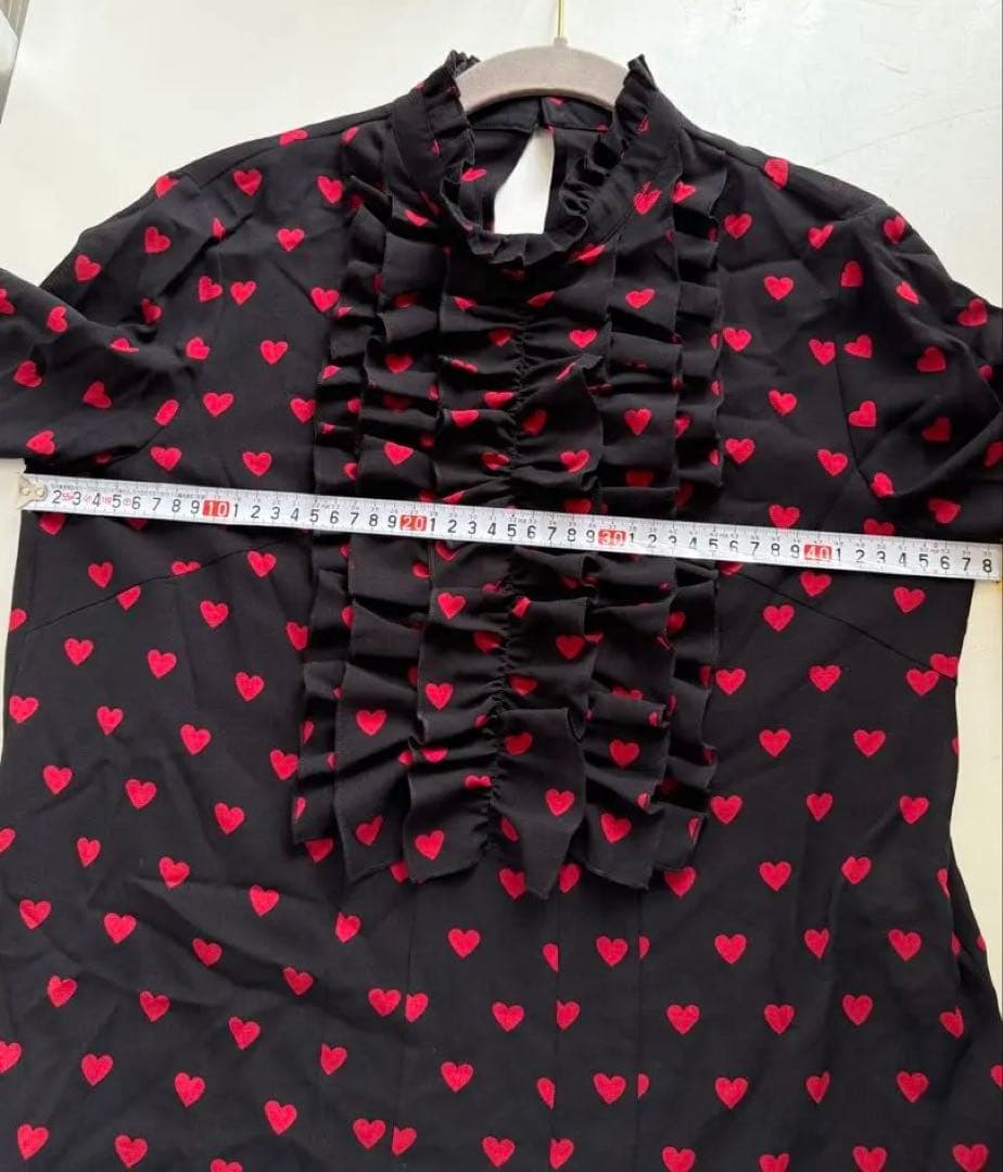 超美品 LOULOUWILLOUGHBY ハート柄フリルブラウス サイズ2 - メルカリ