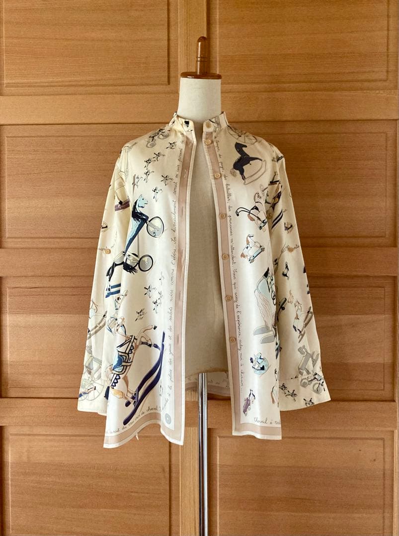 HERMES ロゴシャツブラウス マルジェラ期 『お馬の話をして