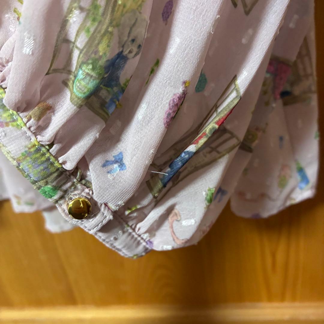 yukiemon／ユキエモン☆おはよう柄ブラウス（ピンク） - メルカリ