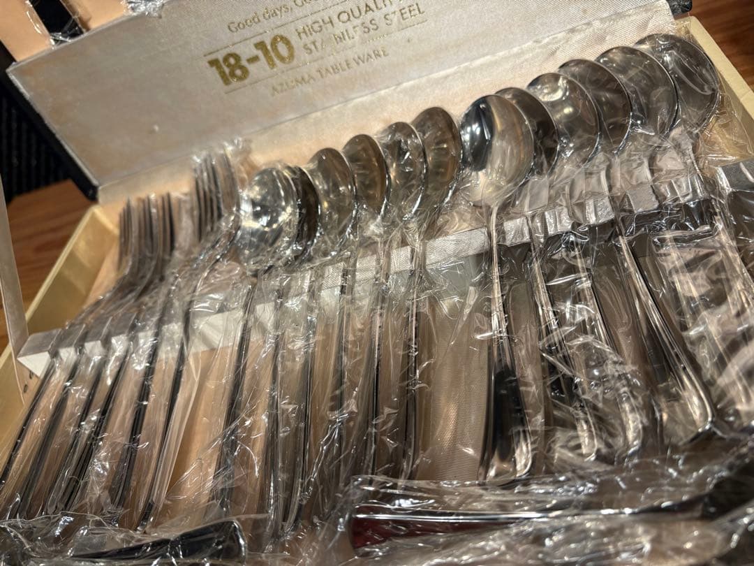 値下げしました】 AZUMA 18-10 ステンレス カトラリー50本セット