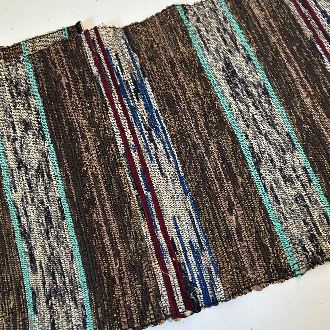 2】アンティーク 裂織 裂き織り 裂き織 帯 古布 - メルカリ