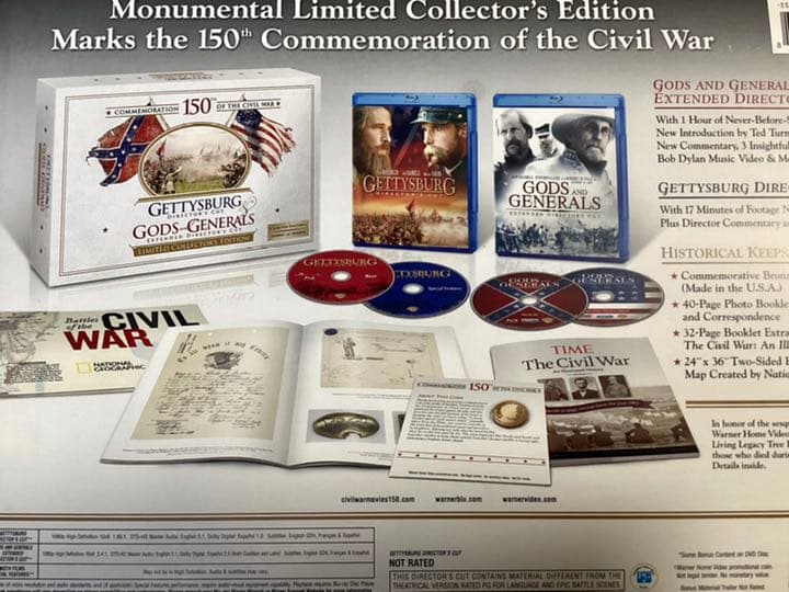 ゴッド&ジェネラル/伝説の猛将　ブルーレイ　DVD シリアルナンバー入り　英語