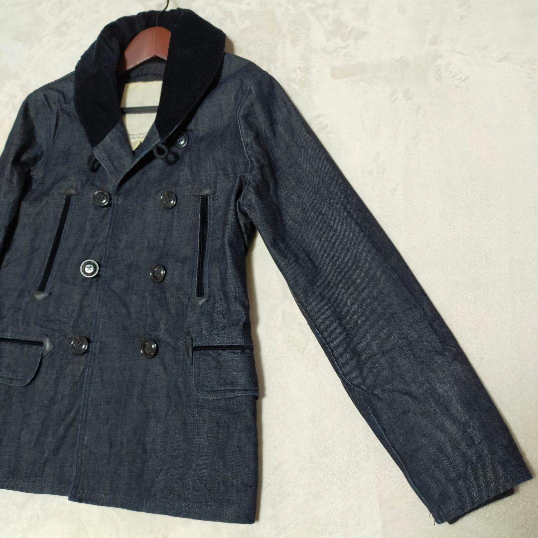 美品 RALPH LAUREN ショールカラーデニムピーコート - ジャケット