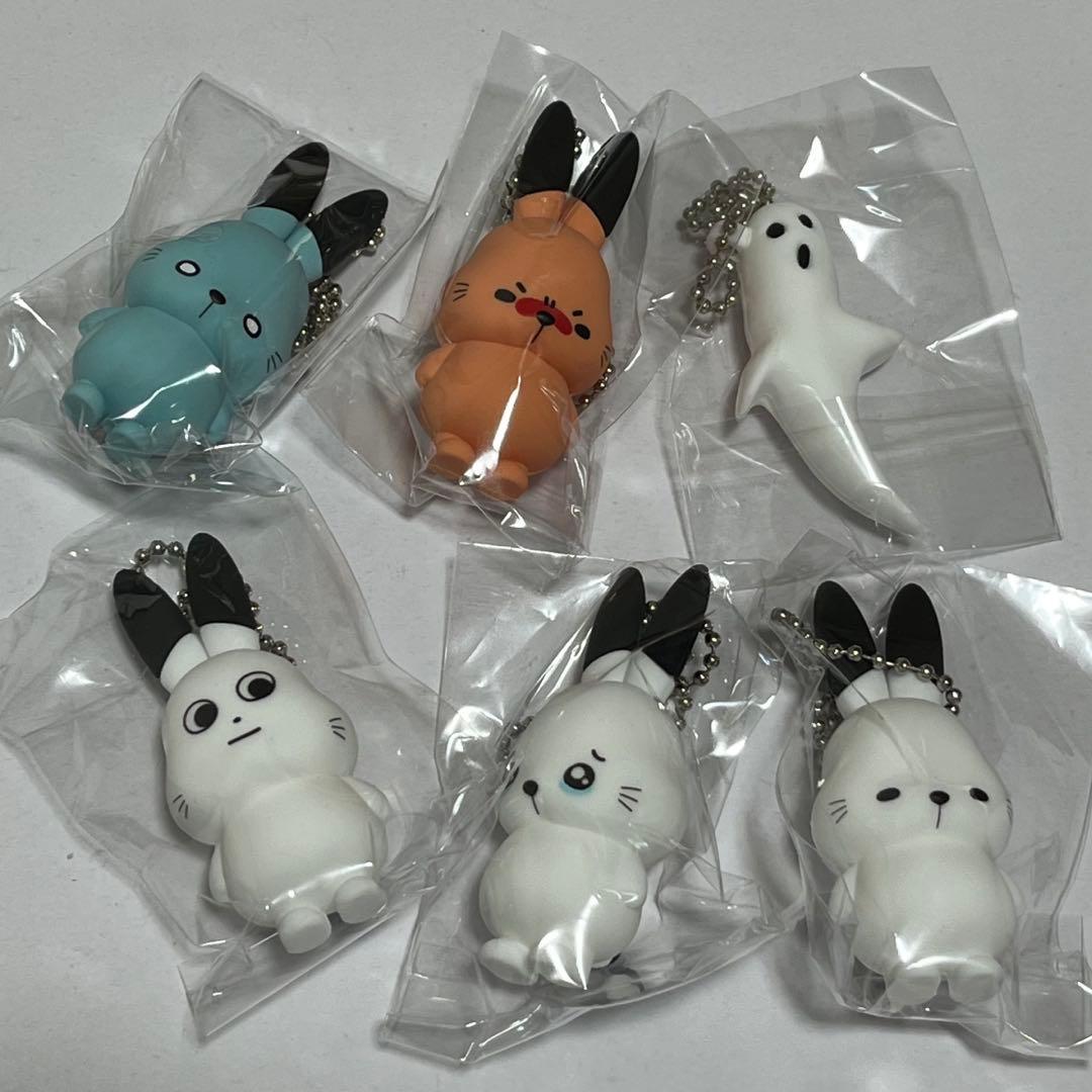 ドコムス ドコうさ マスコットキーホルダー ガチャ 全6種 コンプリート