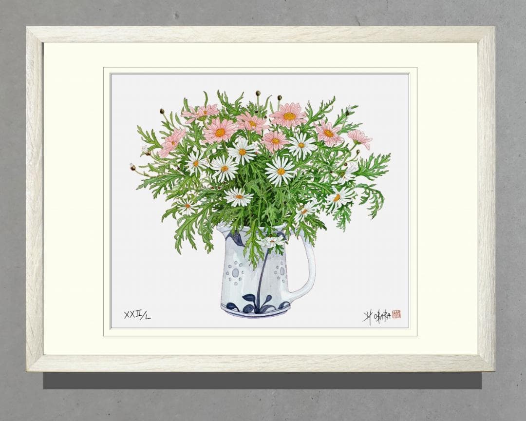 ノイシュバンシュタインの太陽画家小楠アキコ作品アクリル絵の具F10号