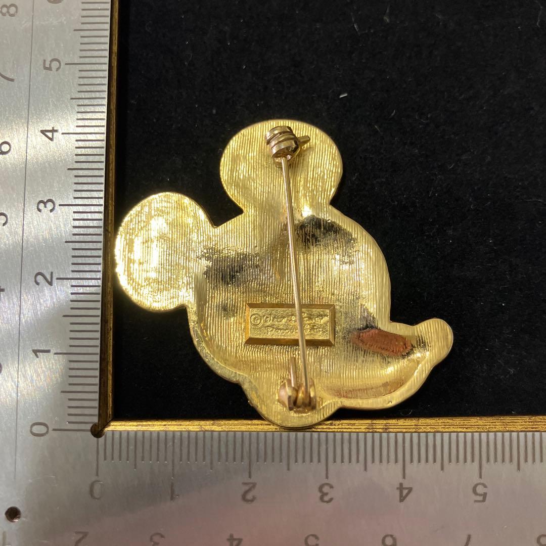 WDP レトロ ディズニー ミッキーマウス ヴィンテージブローチ ゴールド