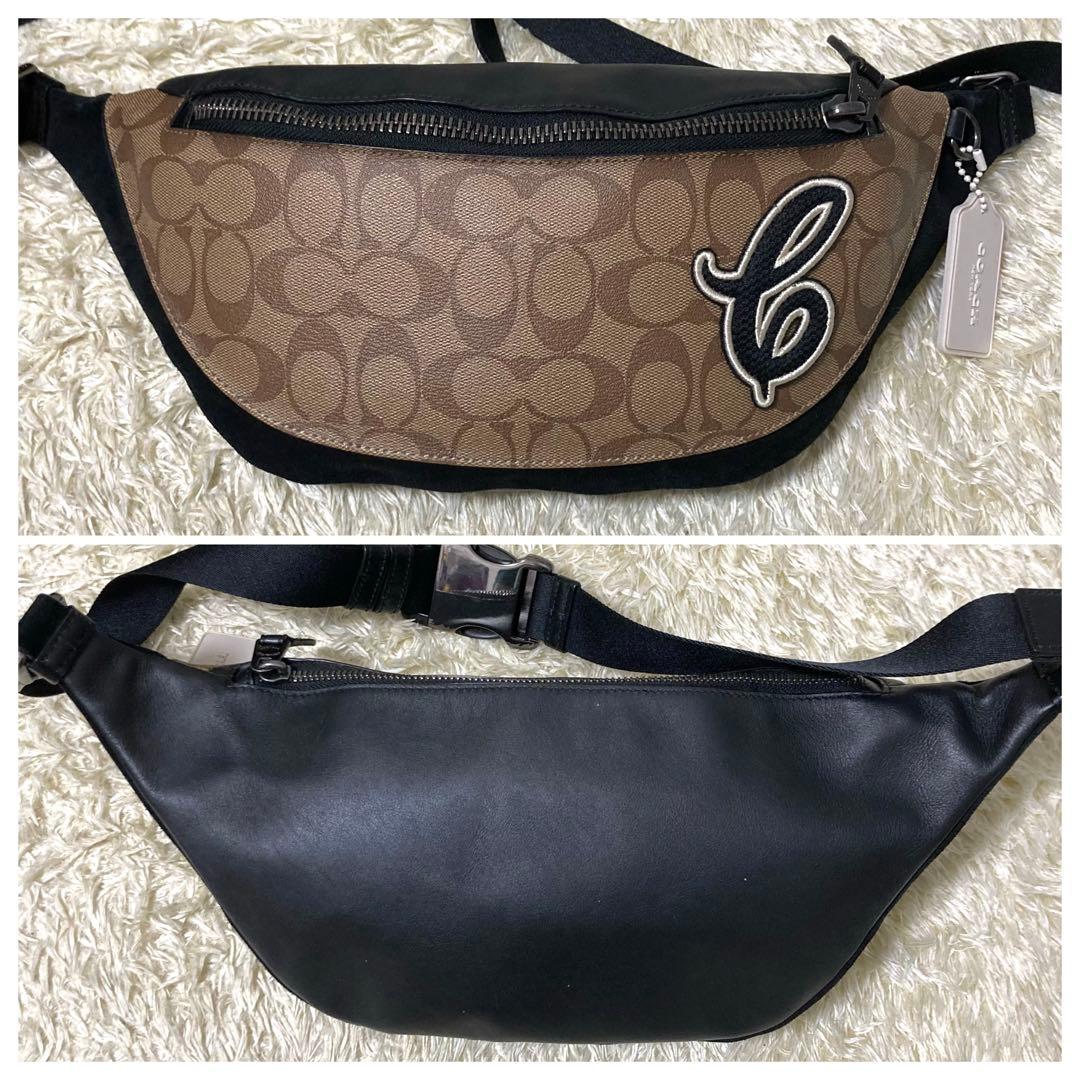 極美品】COACH コーチ ボディバッグ レザー PVC クロスボディ 現行