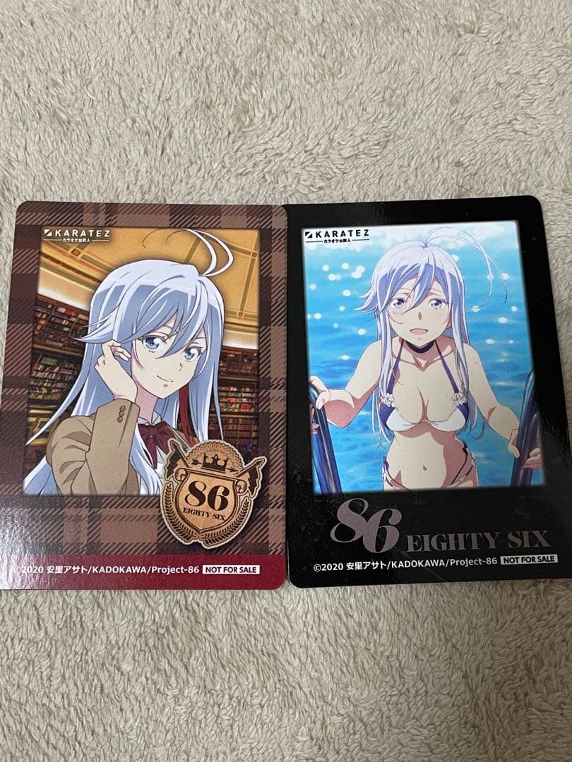 エイティシックス レーナ ミニフォト風カード カラ鉄 86 水着 86―エイティシックス―』の「レーナ」の水着姿の描き下ろしイラストを