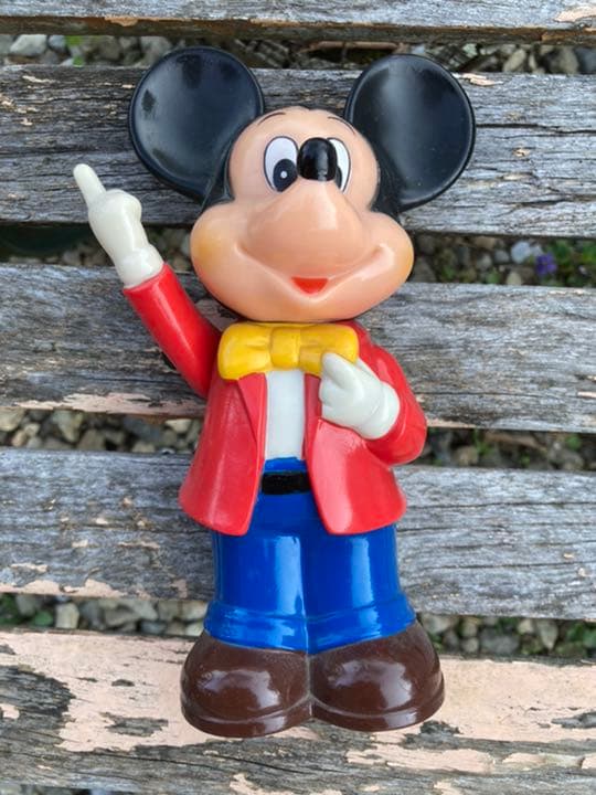 レア。ミッキーマウスフィギュア。TDL初期 初期ミッキーマウス フィギュア | ブリキのおもちゃ＆アンティーク TOY