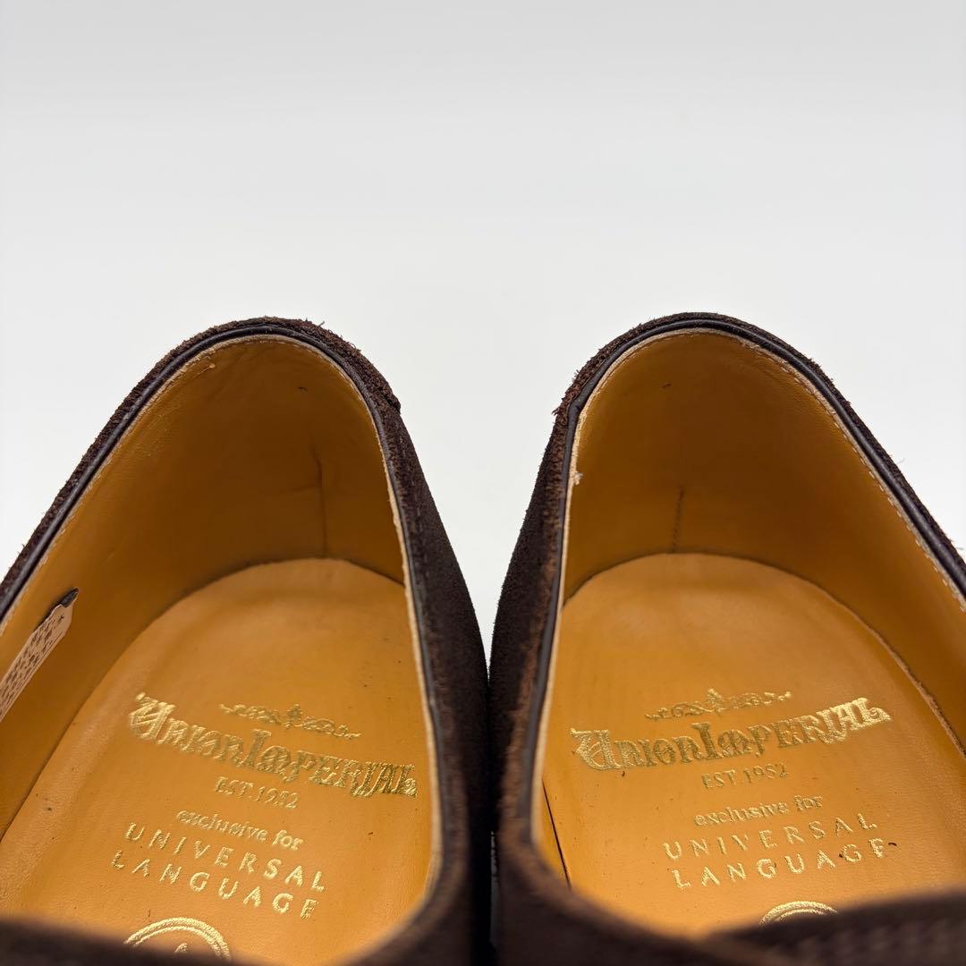 【極美品】ユニオンインペリアル ストレートチップ 25.5cm 濃茶 スエード