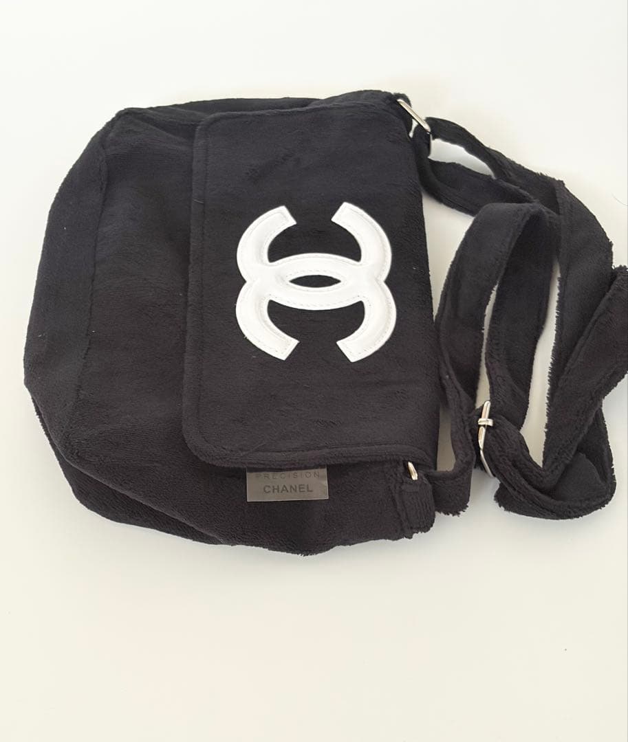 ノベルティ ショルダーバッグ パイル生地 ロゴマーク シャネル 美品