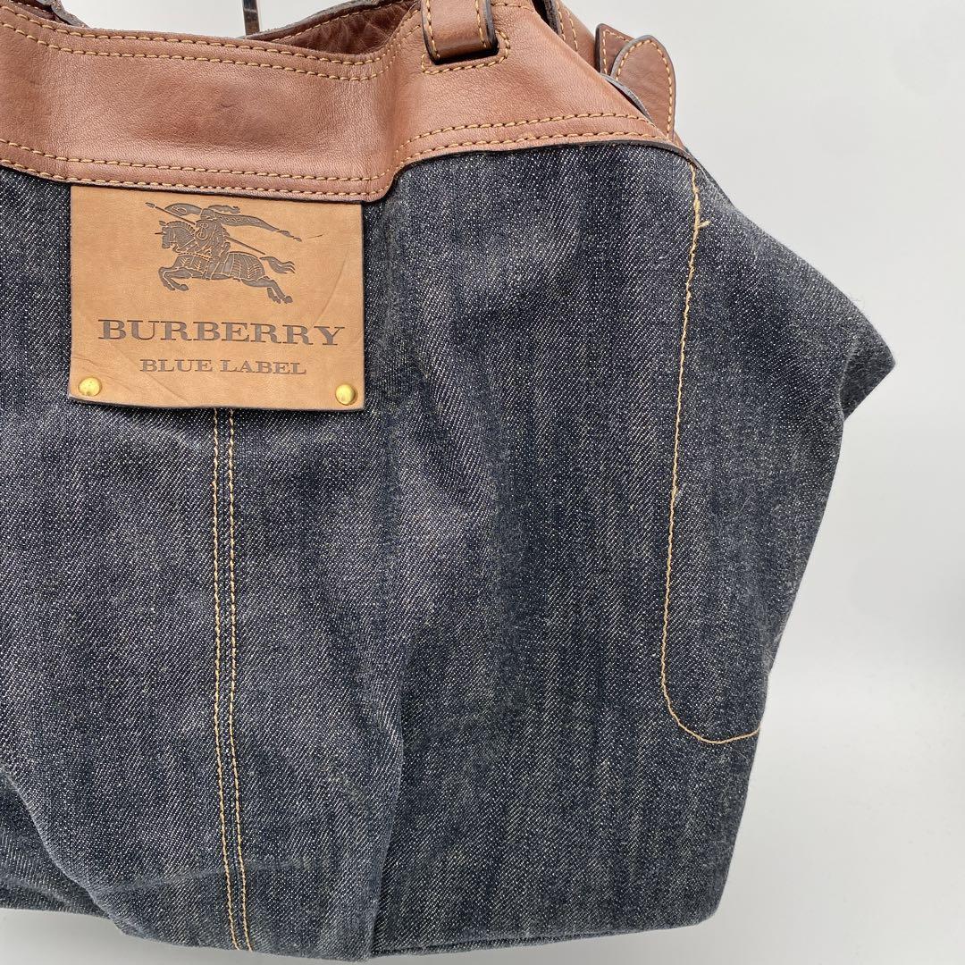 希少✨バーバリーブルーレーベル デニム トートバッグ ホースロゴ A4