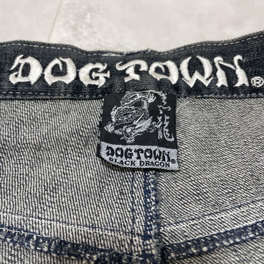 ドッグタウン デニムパンツ 黒龍 鯉刺繍 ビッグシルエット ヒップ