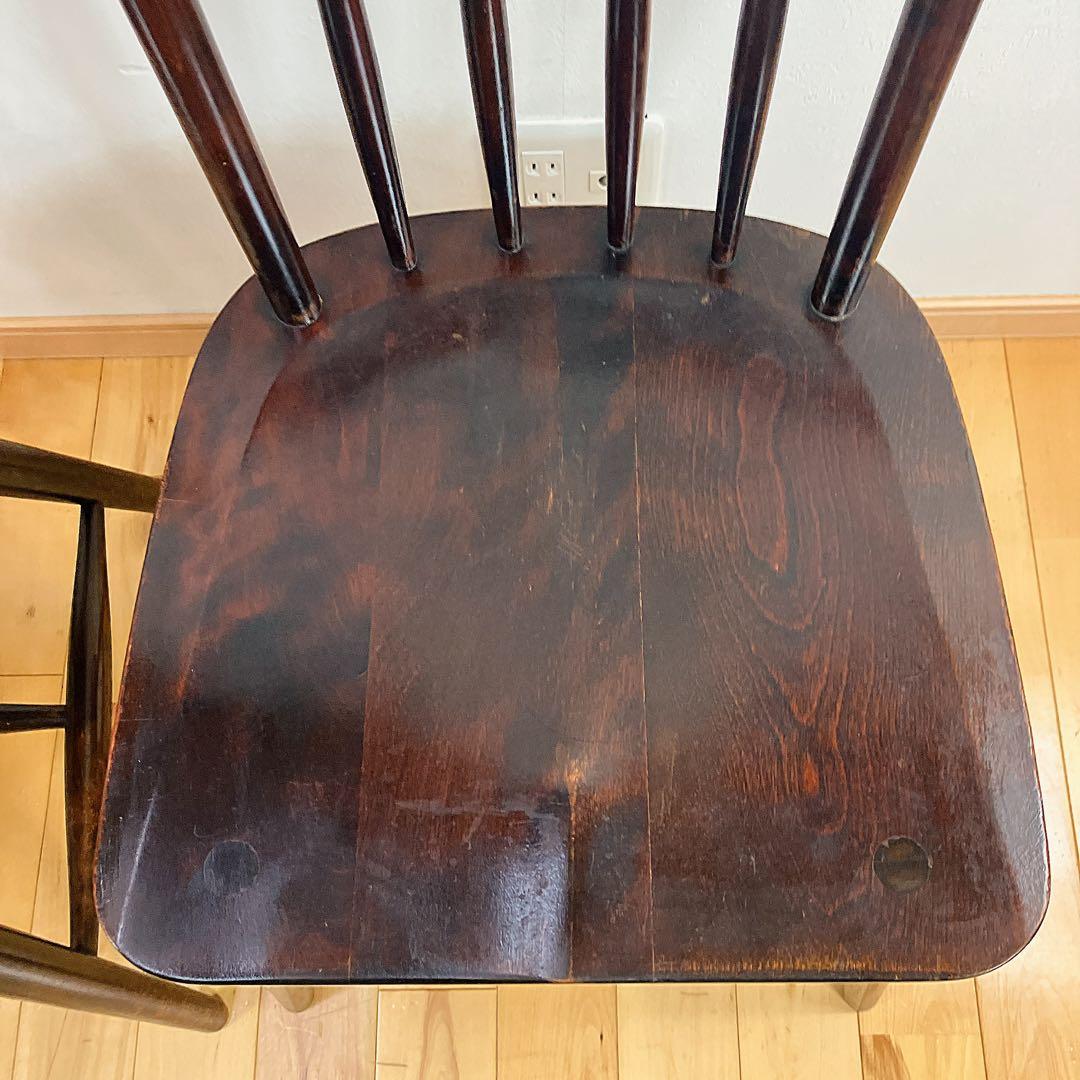 本物志向 北海道民芸家具 ダイニングチェア ウィンザーチェア 樺材