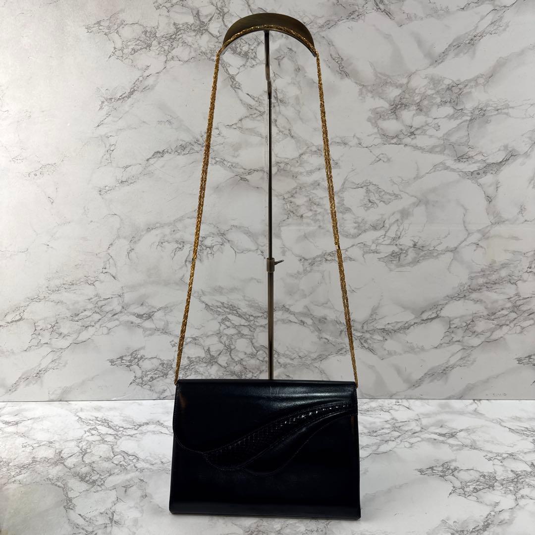 HANAE MORI ハナエモリ 本革 フォーマル ショルダーバッグ 冠婚葬祭