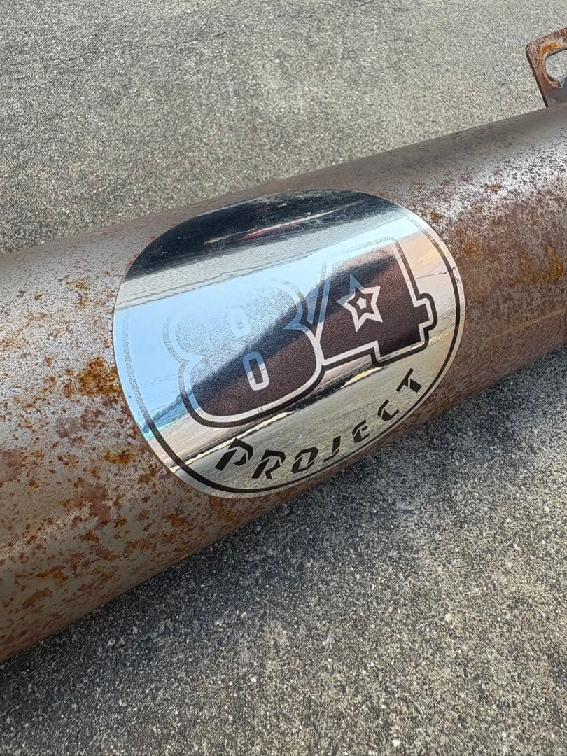 cb250t cb400t ヤシメガ2 メガホンマフラー　素地　美品 cb250t cb400t ヤシメガ2 メガホンマフラー素地美品