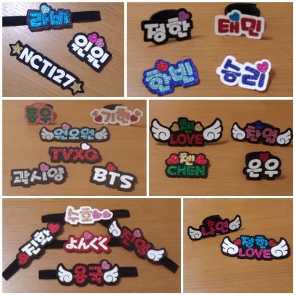 ネームプレート(ブローチ、ペン用ラ制作可/2コ―100円、4コ以上―200円割引