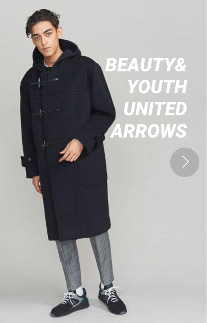 BEAUTY&YOUTH UNITED ARROWSのメルトンダッフルコート BEAUTY＆YOUTH UNITED ARROWS ダッフルコート MEDIUM ブラック メンズ