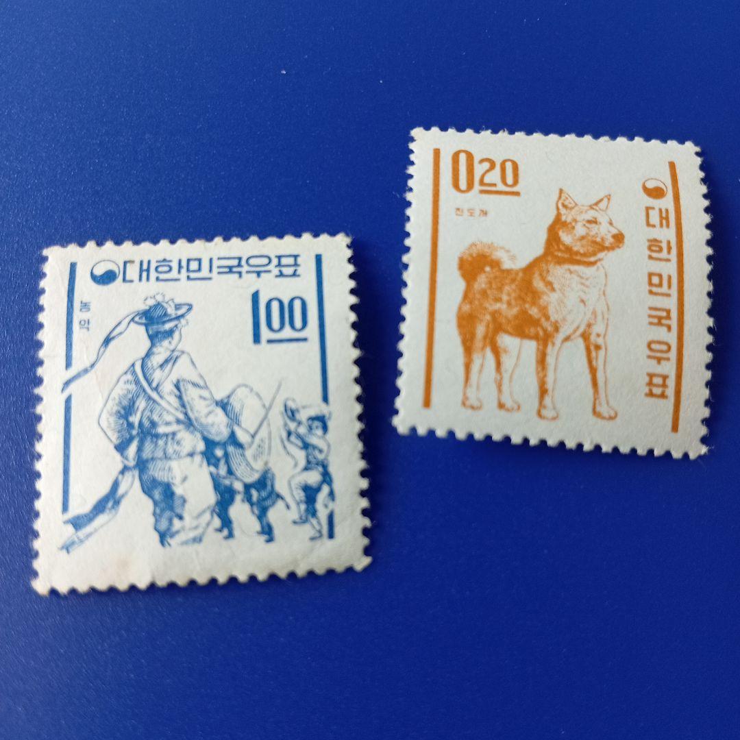9419 外国切手 大韓民国 1960年代 珍島犬 亀趺碑 太極旗 等5種 - メルカリ