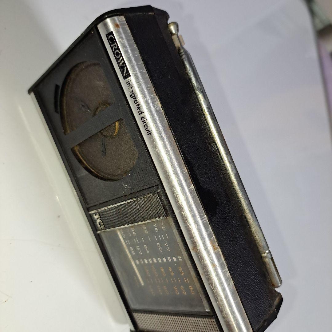 激レア 昭和レトロ CROWN TRF-702 トランジスタ ラジオ - メルカリ