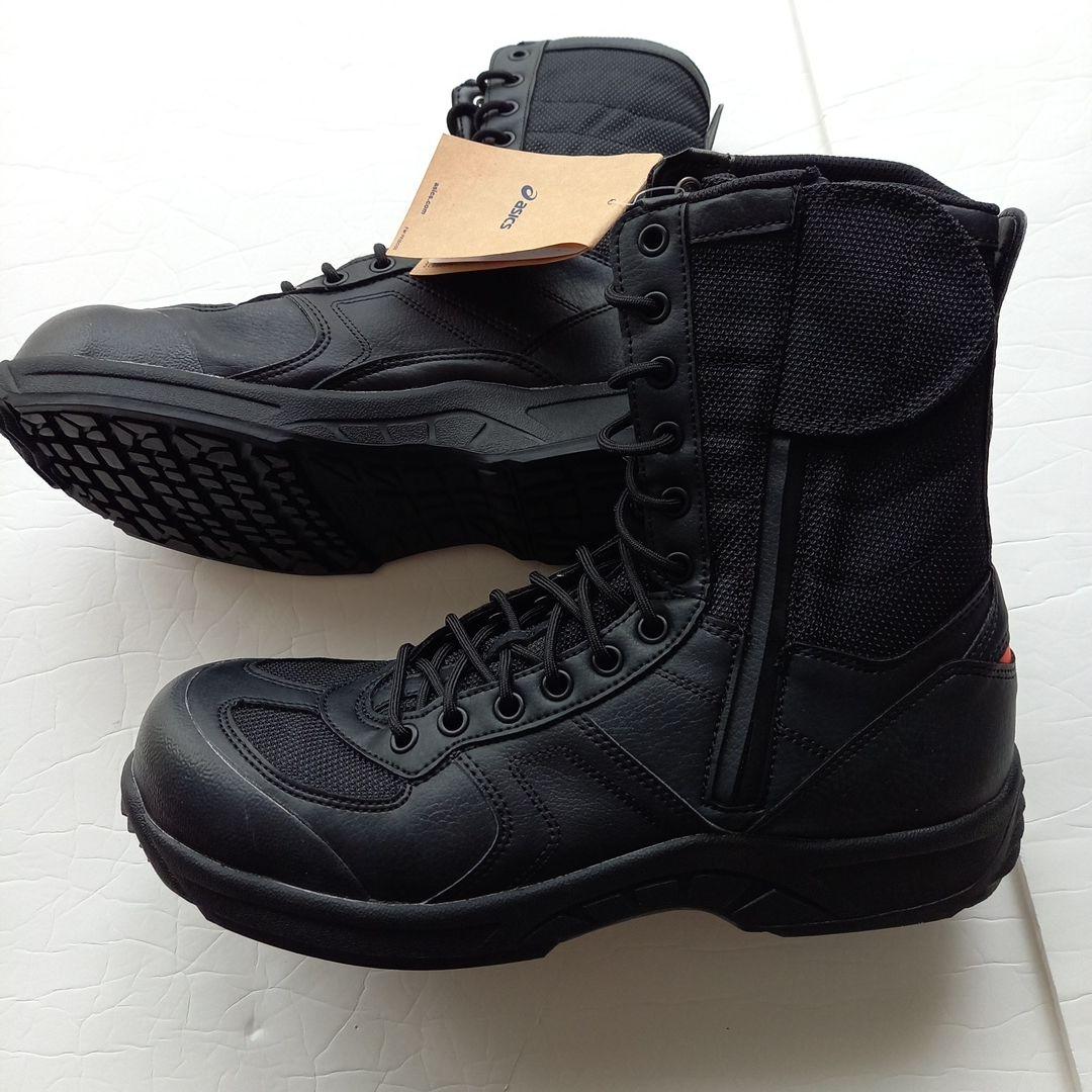 アシックス 編み上げブーツ 安全靴 消防靴 - メルカリ