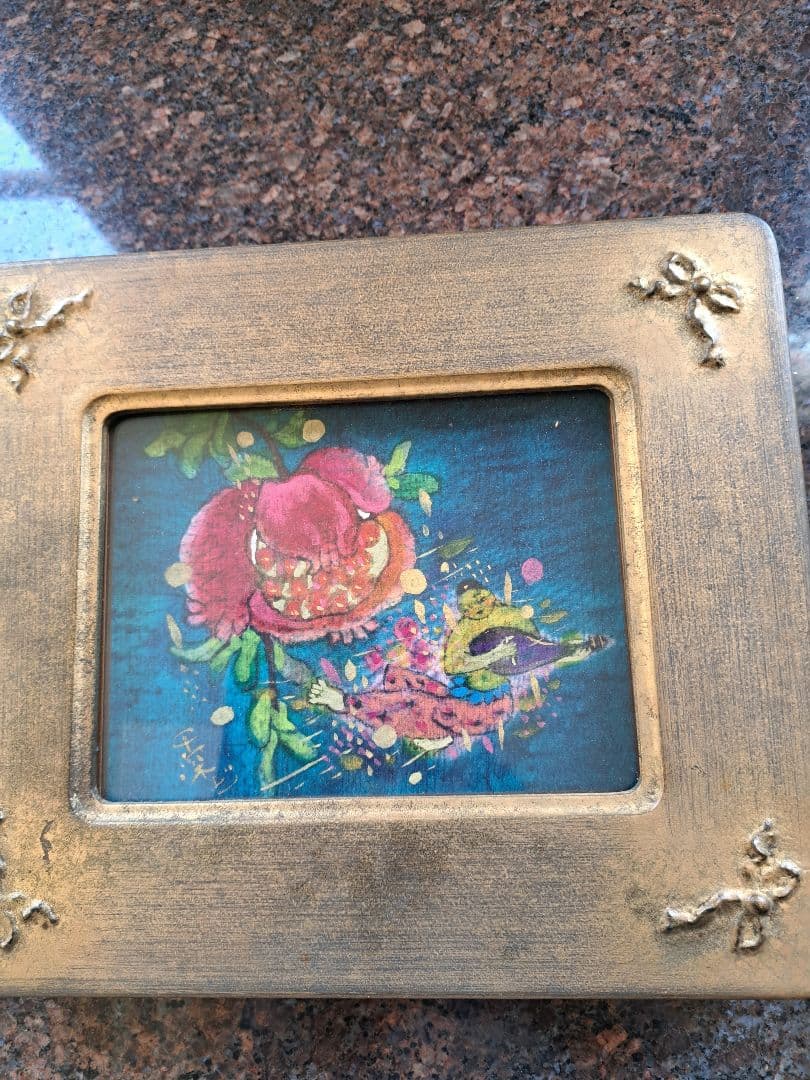 東大寺　清水公照　娘千深　椿　染色画 清水公照 いろは観音 | 古美術瀬戸