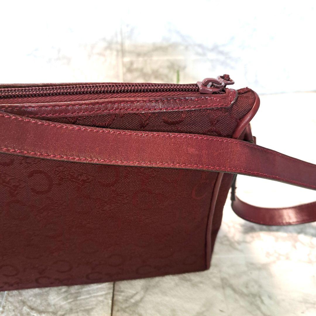 ✨️超美品✨️CELINE セリーヌ Cマカダムキャンバス カーフワインレッド
